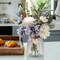 Silk Flowers in Vase, Artificial Flowers Arrangement with Glass Vase Faux Dahlia for Decoration Table Centerpiece (Dahlia)